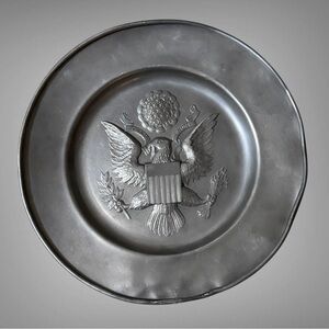 ROYAL HOLLAND EAGLE QUARTER PEWTER PLATE